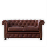 Chesterfield Leather Armchair Sofa Leather Lounge Couch 2 Seater CHSE16